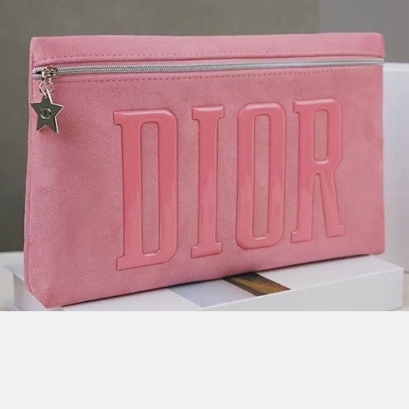 Dior Pink Embossed Clutch - Picture 1 of 3